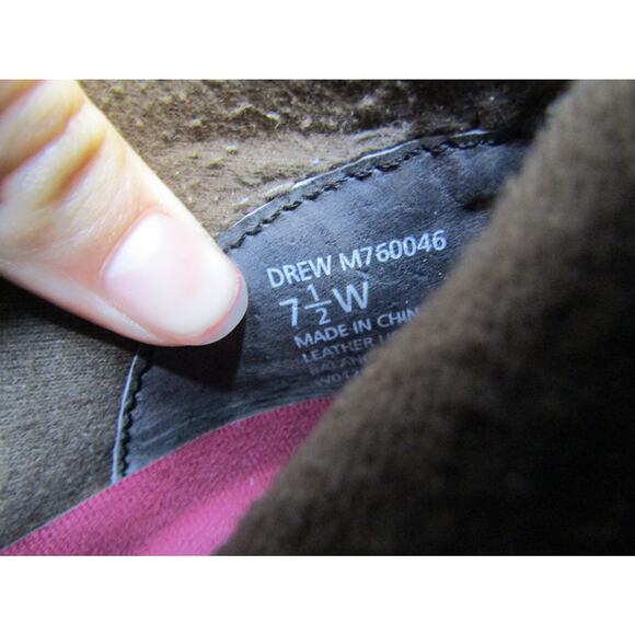 MUNRO Size 7.5 W (Wide Width) Brown Suede Wedge Heel Ankle Boots Booties - Picture 10 of 11